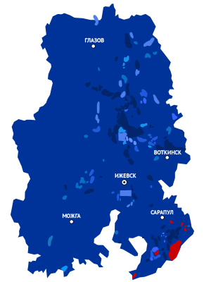 Карта месторождений Удмуртии